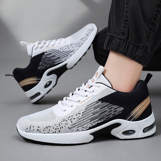 Men's Summer New Flyknit Air Cushion Shoes Cross border Running Shoes