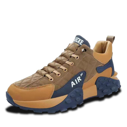 Spring New Fashion Breathable Casual Shoes Men's Thick Sole Running Shoes