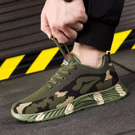 Men's thick-soled camouflage running shoes